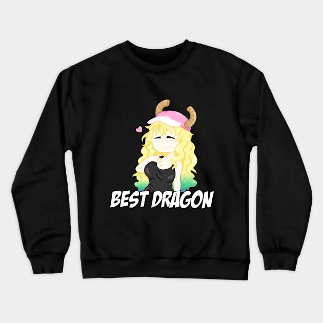 Lucoa is Best Dragon Crewneck Sweatshirt by LaurTheDino